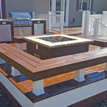 Deck Building, brown and white