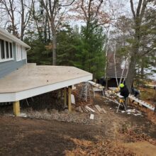 Deck project under construction from Majestic Creations Landscape